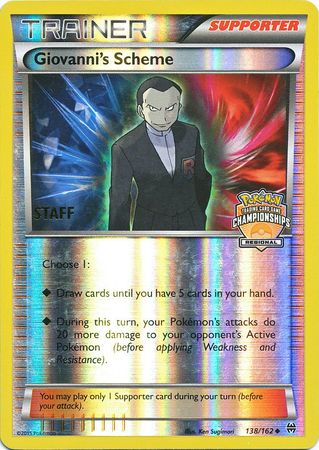 Giovanni's Scheme (138/162) (Championship Promo Staff) [XY: BREAKthrough] | Mindsight Gaming