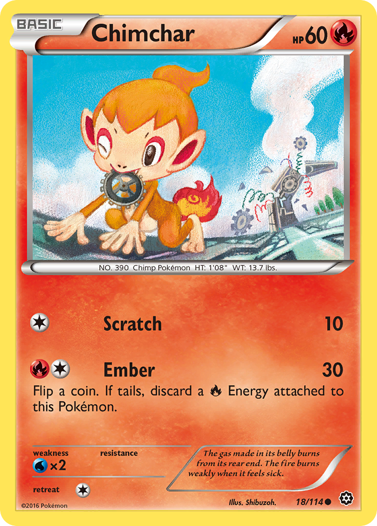 Chimchar (18/114) [XY: Steam Siege] | Mindsight Gaming