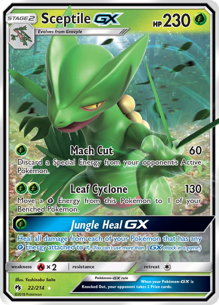 Sceptile GX (22/214) [Sun & Moon: Lost Thunder] | Mindsight Gaming