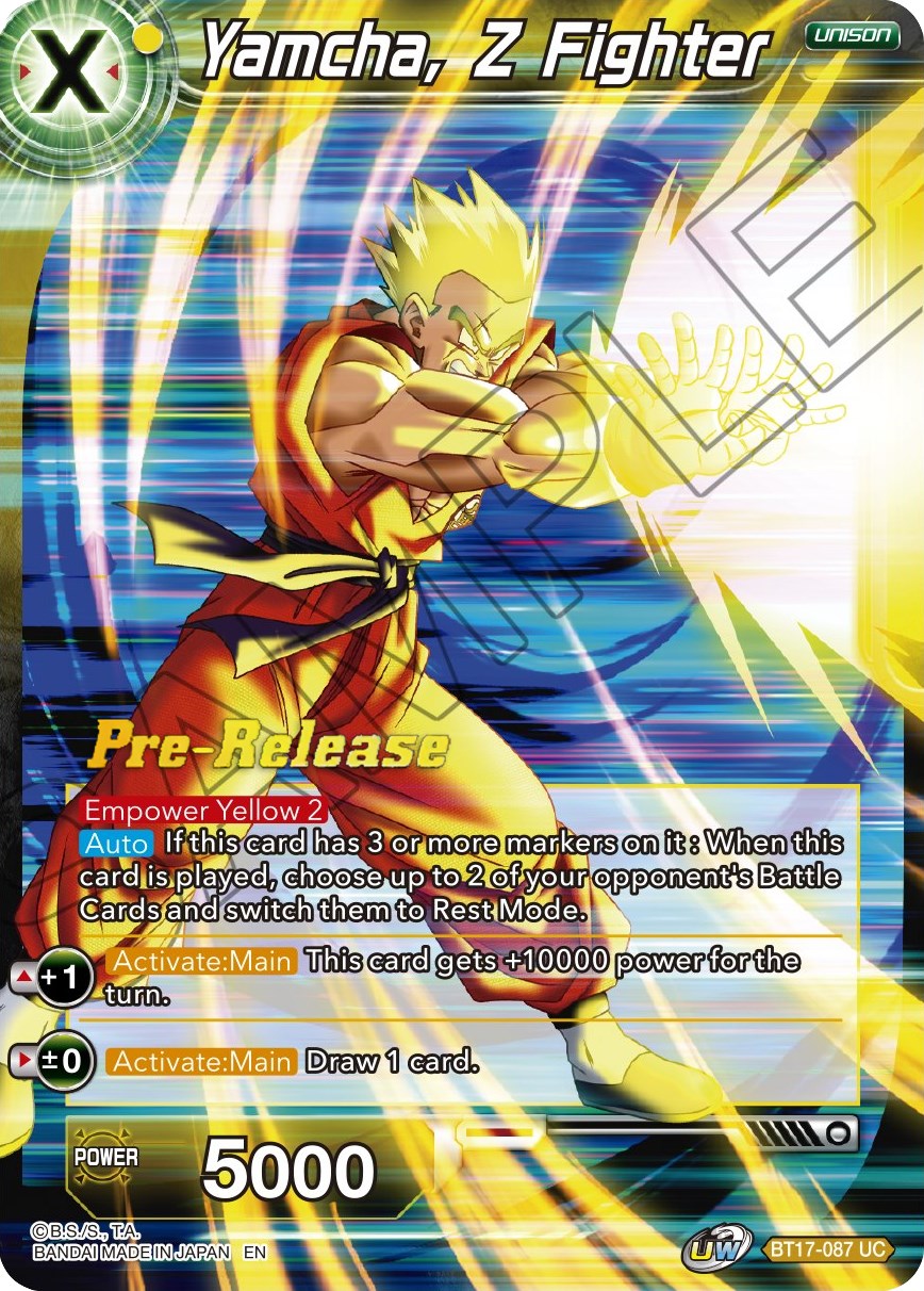 Yamcha, Z Fighter (BT17-087) [Ultimate Squad Prerelease Promos] | Mindsight Gaming