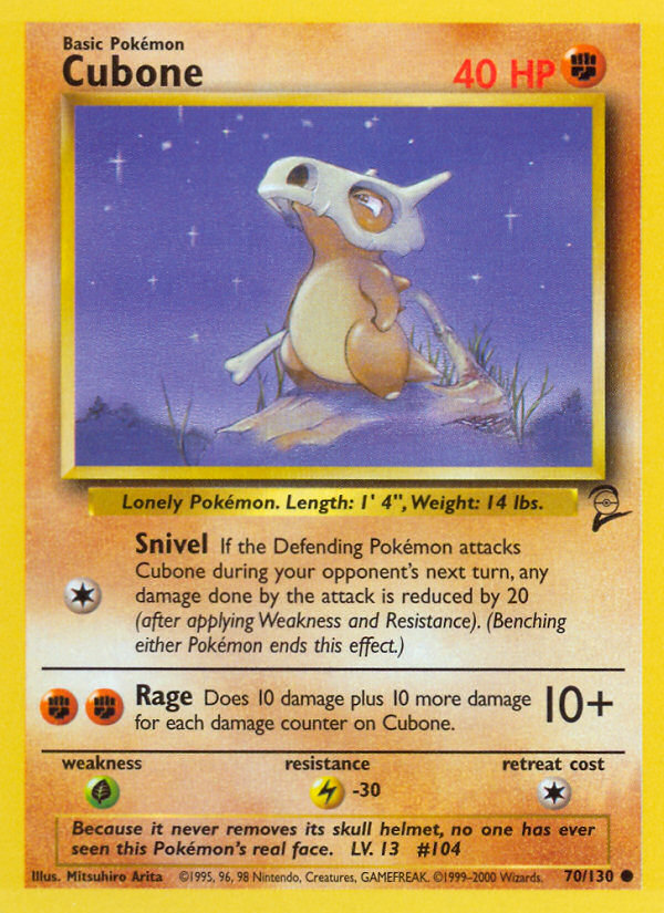 Cubone (70/130) [Base Set 2] | Mindsight Gaming