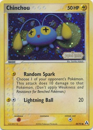 Chinchou (50/92) (Stamped) [EX: Legend Maker] | Mindsight Gaming