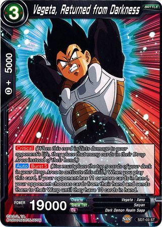 Vegeta, Returned from Darkness (Starter Deck - Shenron's Advent) (SD7-03) [Miraculous Revival] | Mindsight Gaming