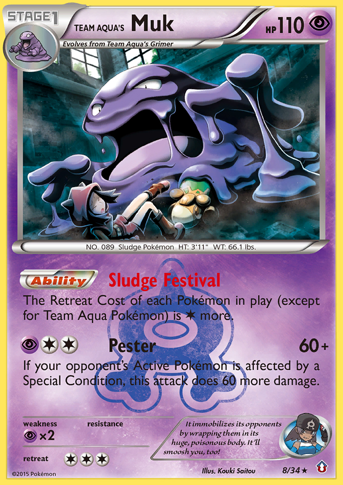 Team Aqua's Muk (8/34) [XY: Double Crisis] | Mindsight Gaming