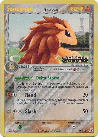 Sandslash (27/113) (Delta Species) (Stamped) [EX: Delta Species] | Mindsight Gaming