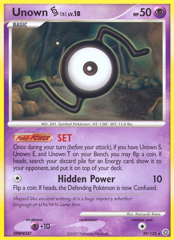 Unown S (39/132) [Diamond & Pearl: Secret Wonders] | Mindsight Gaming