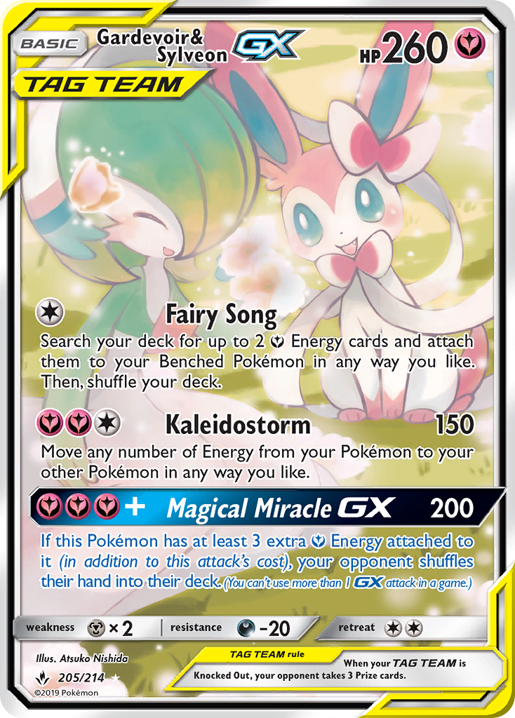 Gardevoir & Sylveon GX (205/214) [Sun & Moon: Unbroken Bonds] | Mindsight Gaming