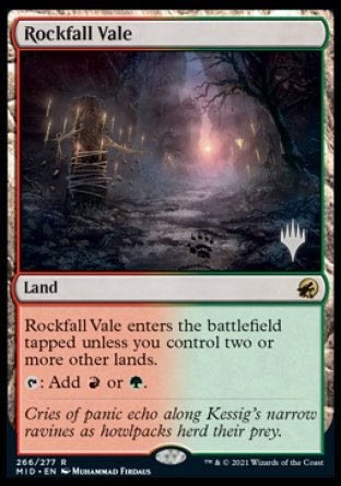 Rockfall Vale (Promo Pack) [Innistrad: Midnight Hunt Promos] | Mindsight Gaming