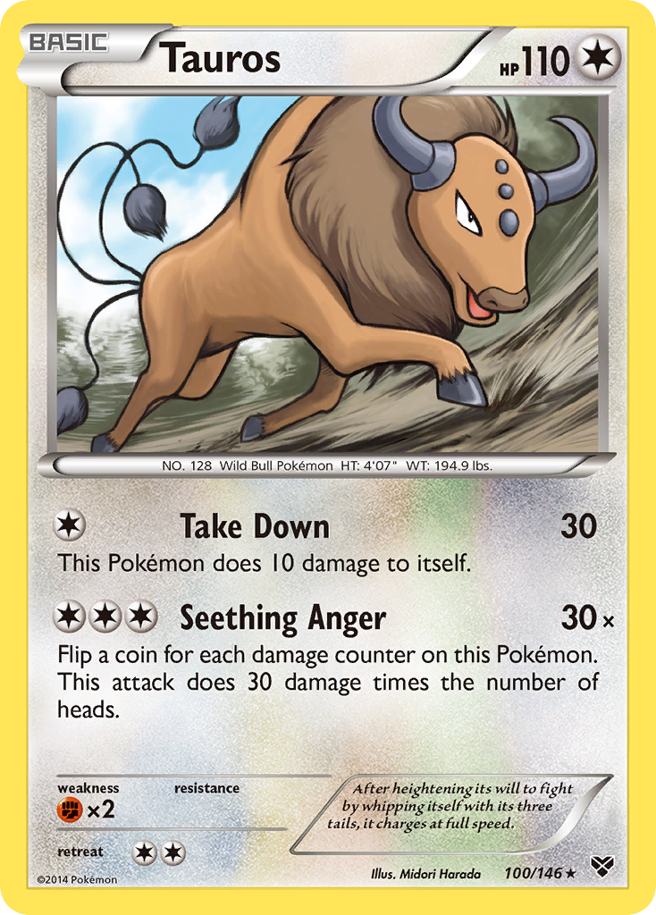 Tauros (100/146) [XY: Base Set] | Mindsight Gaming