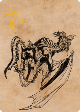 Ancient Silver Dragon Art Card (47) (Gold-Stamped Signature) [Commander Legends: Battle for Baldur's Gate Art Series] | Mindsight Gaming