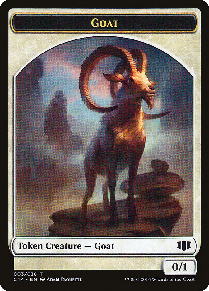 Goblin // Goat Double-sided Token [Commander 2014 Tokens] | Mindsight Gaming