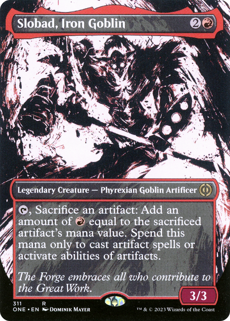 Slobad, Iron Goblin (Borderless Ichor) [Phyrexia: All Will Be One] | Mindsight Gaming