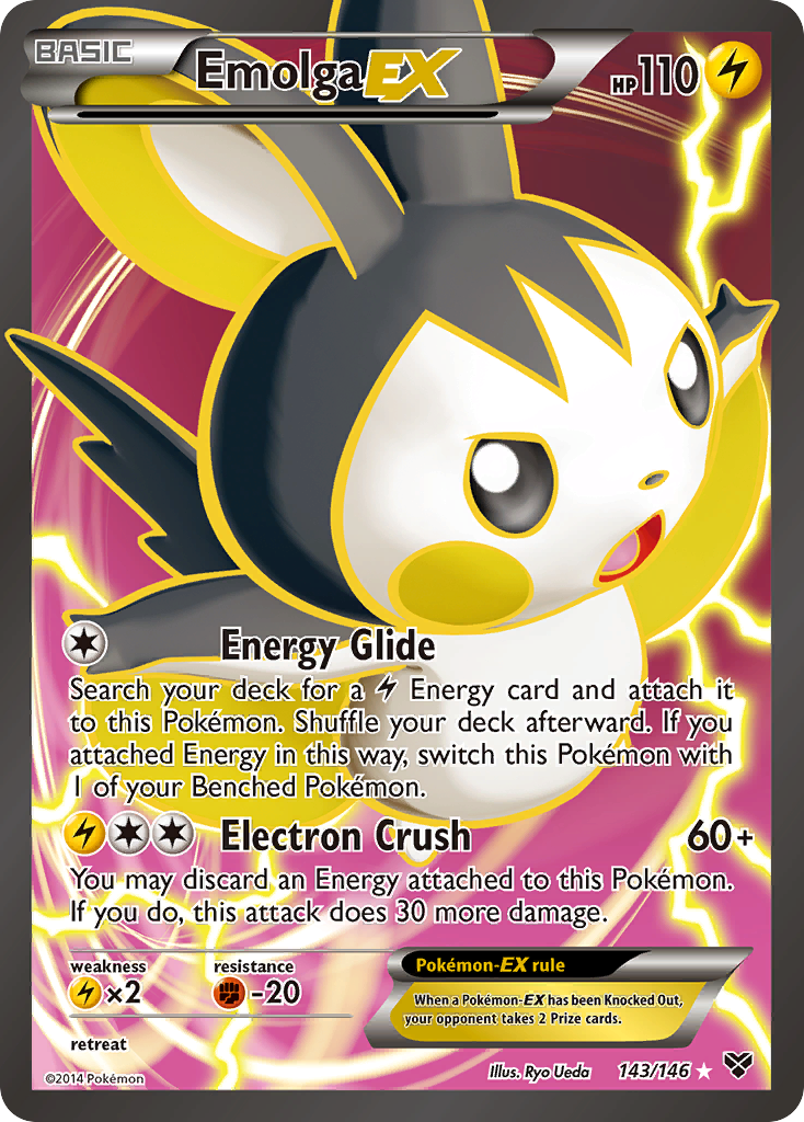 Emolga EX (143/146) [XY: Base Set] | Mindsight Gaming