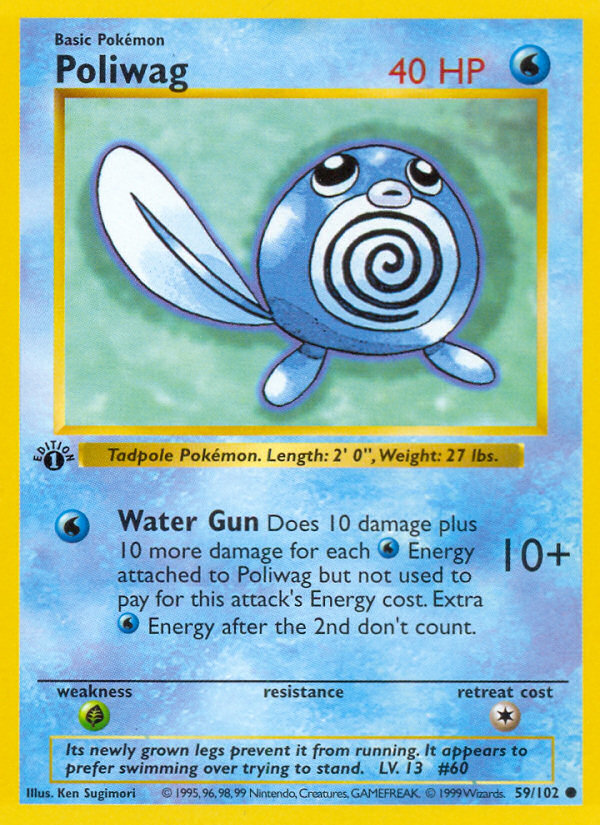 Poliwag (59/102) (Shadowless) [Base Set 1st Edition] | Mindsight Gaming