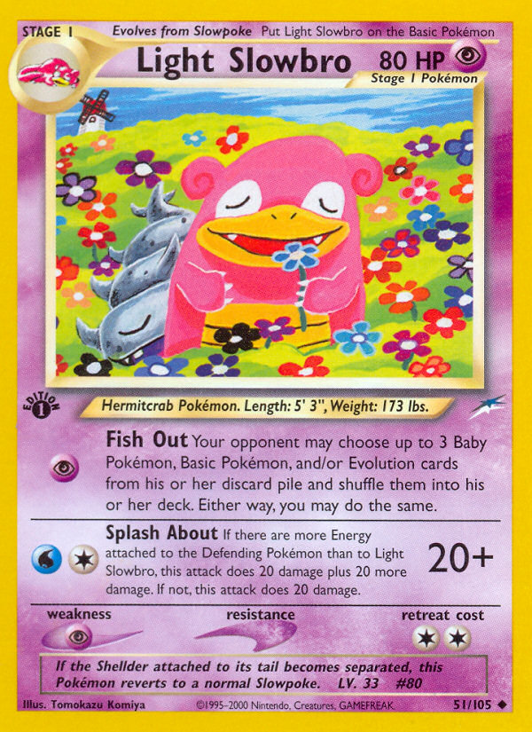 Light Slowbro (51/105) [Neo Destiny 1st Edition] | Mindsight Gaming