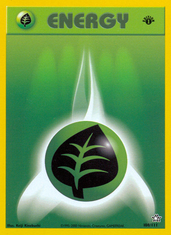 Grass Energy (108/111) [Neo Genesis 1st Edition] | Mindsight Gaming