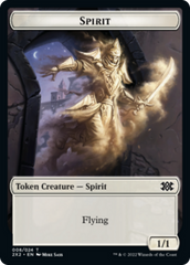 Zombie // Spirit (008) Double-sided Token [Double Masters 2022 Tokens] | Mindsight Gaming