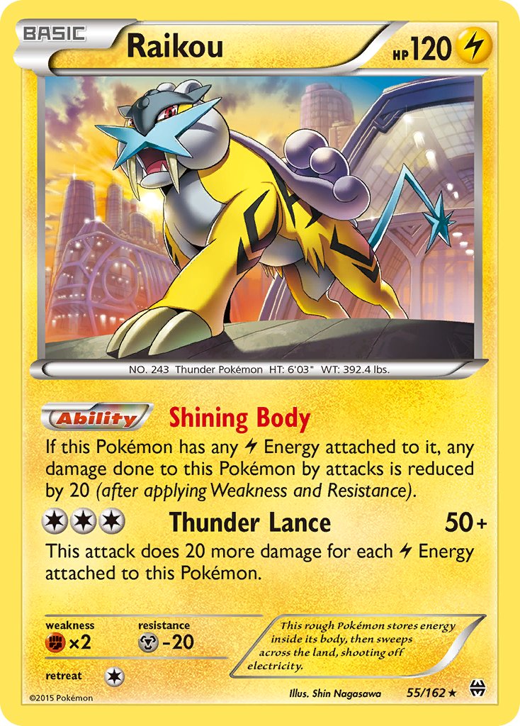 Raikou (55/162) (Cosmos Holo) (Blister Exclusive) [XY: BREAKthrough] | Mindsight Gaming