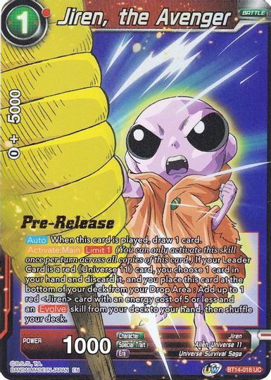 Jiren, the Avenger (BT14-018) [Cross Spirits Prerelease Promos] | Mindsight Gaming