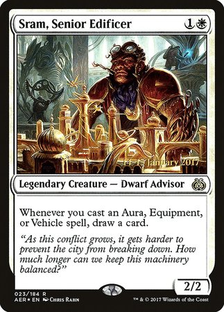 Sram, Senior Edificer [Aether Revolt Promos] | Mindsight Gaming