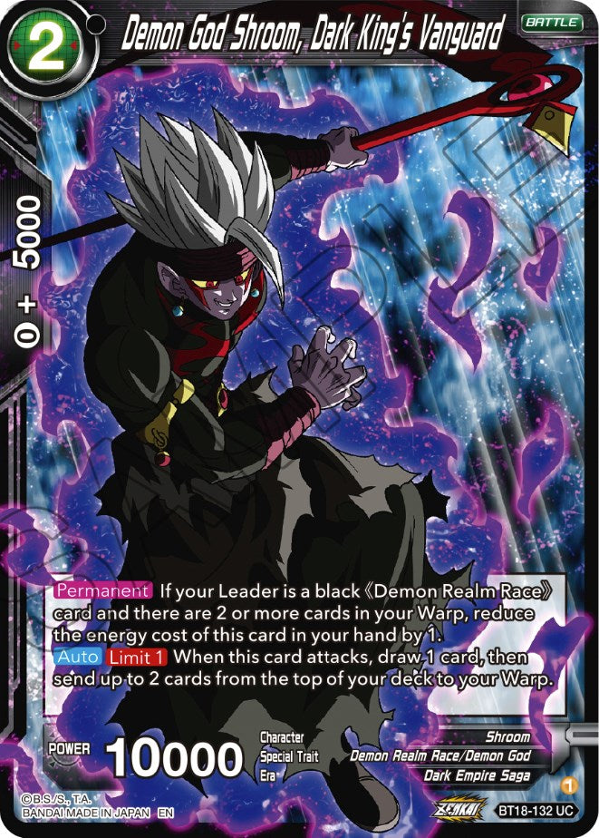 Demon God Shroom, Dark King's Vanguard (BT18-132) [Dawn of the Z-Legends] | Mindsight Gaming