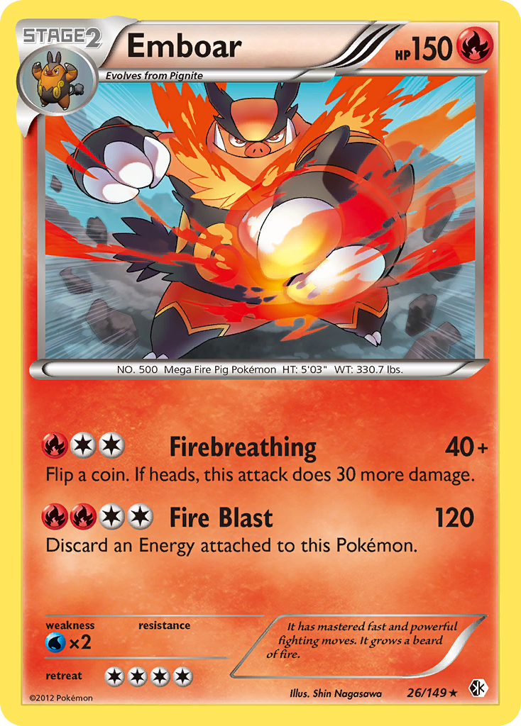 Emboar (26/149) [Black & White: Boundaries Crossed] | Mindsight Gaming