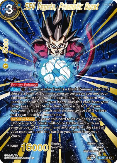 SS4 Vegeta, Prismatic Burst (EX19-28) [Special Anniversary Set 2021] | Mindsight Gaming