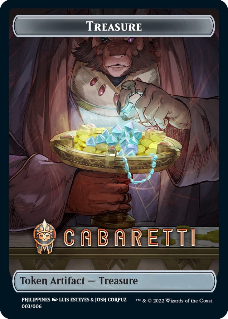 Treasure Token (Cabaretti) (Southeast Asia Artists) [Streets of New Capenna Tokens] | Mindsight Gaming