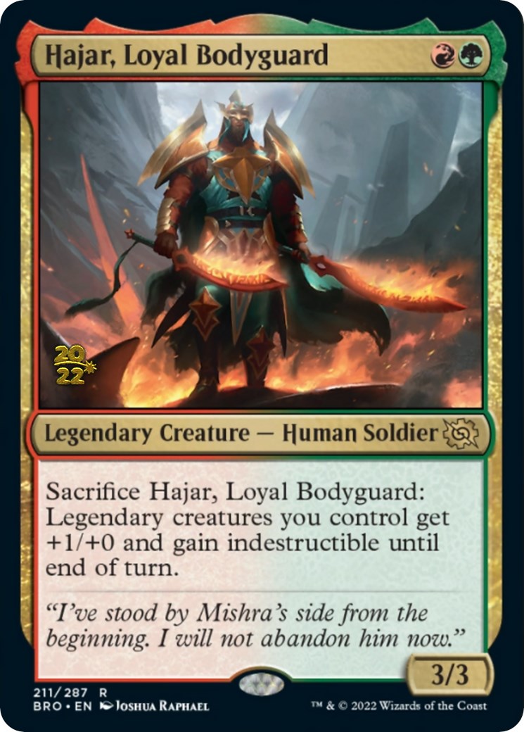 Hajar, Loyal Bodyguard [The Brothers' War: Prerelease Promos] | Mindsight Gaming