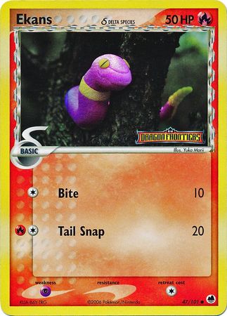 Ekans (47/101) (Delta Species) (Stamped) [EX: Dragon Frontiers] | Mindsight Gaming