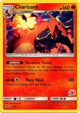 Charizard (3/70) (Charizard Stamp #39) [Battle Academy 2020] | Mindsight Gaming