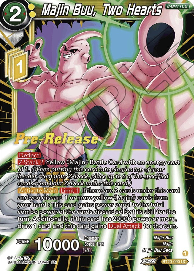 Majin Buu, Two Hearts (BT20-090) [Power Absorbed Prerelease Promos] | Mindsight Gaming