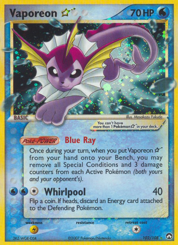 Vaporeon Star (102/108) [EX: Power Keepers] | Mindsight Gaming