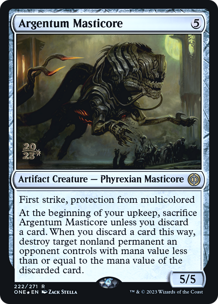 Argentum Masticore [Phyrexia: All Will Be One Prerelease Promos] | Mindsight Gaming