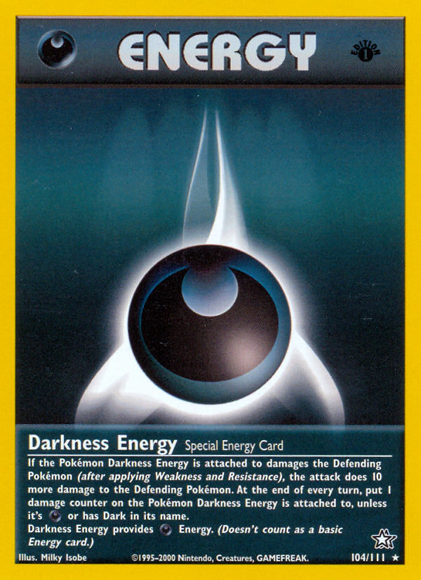 Darkness Energy (104/111) [Neo Genesis 1st Edition] | Mindsight Gaming