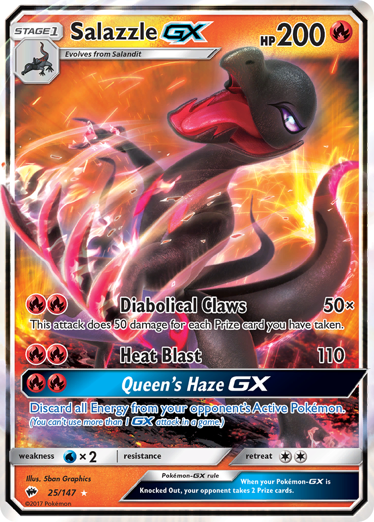 Salazzle GX (25/147) [Sun & Moon: Burning Shadows] | Mindsight Gaming