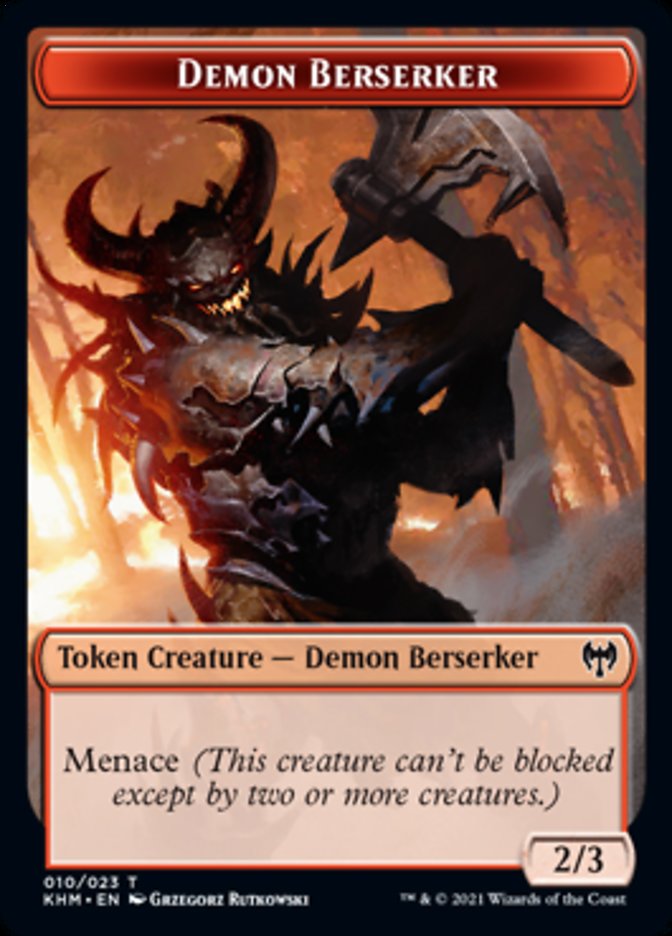 Demon Berserker Token [Kaldheim] | Mindsight Gaming