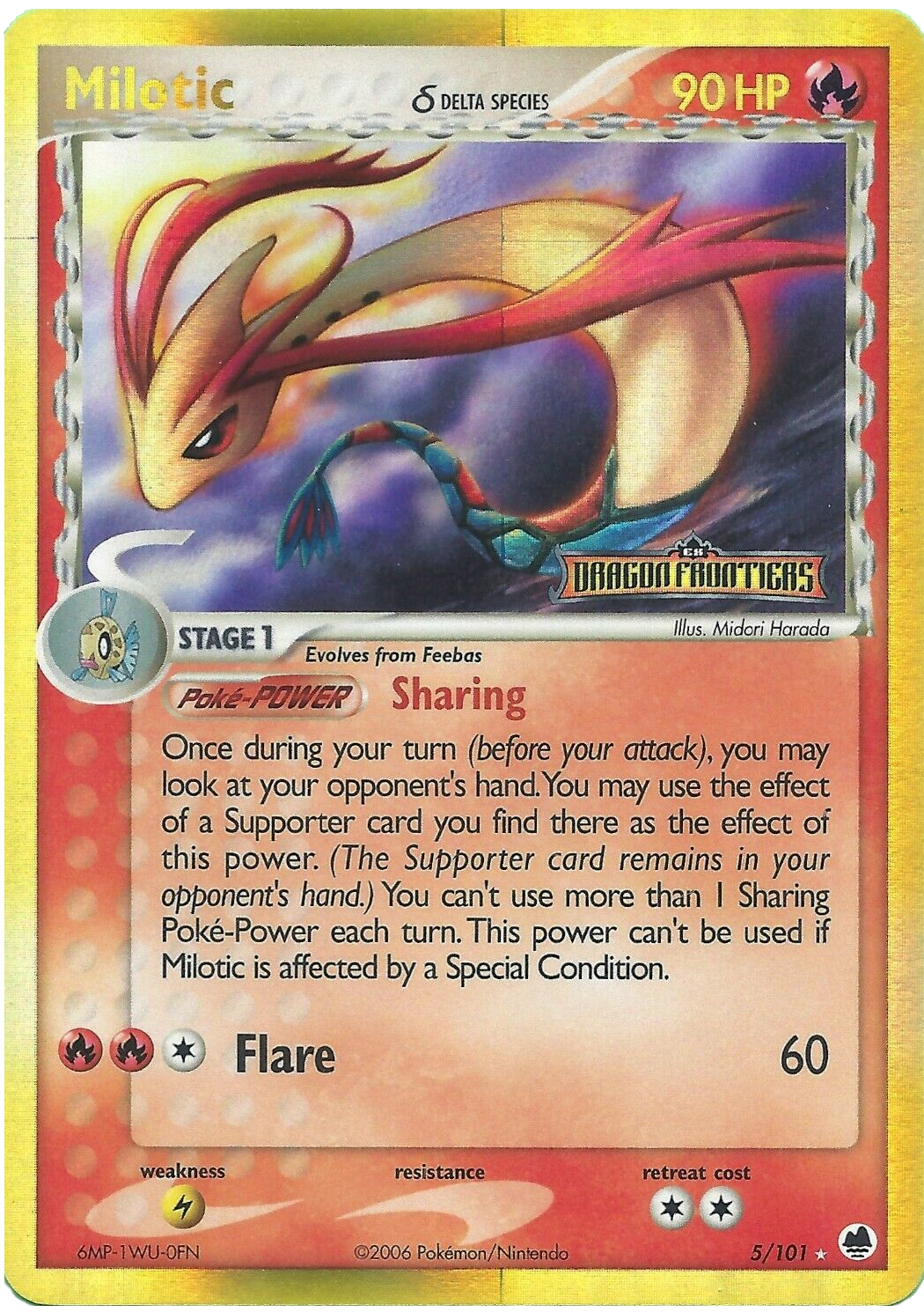 Milotic (5/101) (Delta Species) (Stamped) [EX: Dragon Frontiers] | Mindsight Gaming