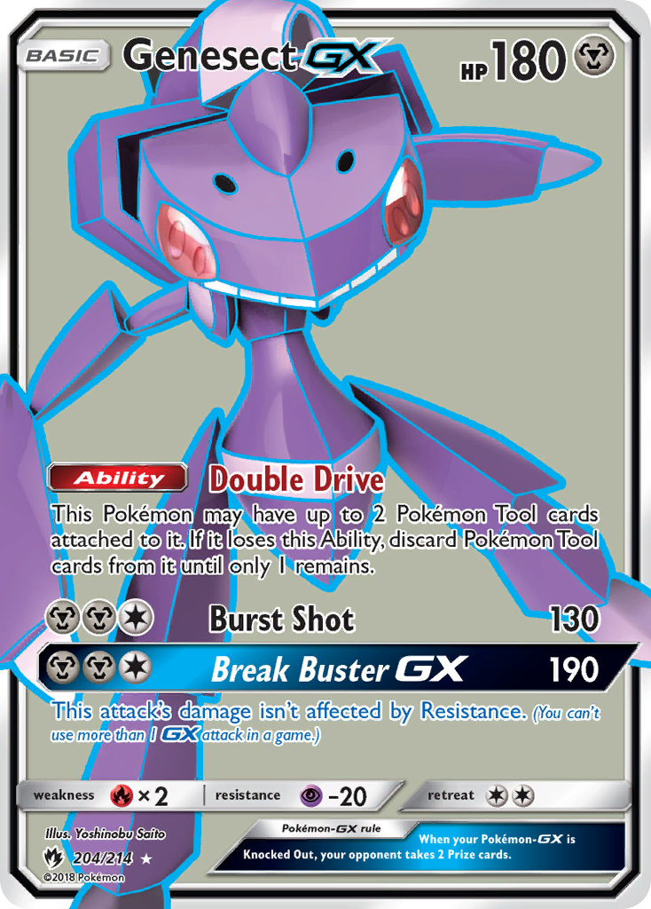 Genesect GX (204/214) [Sun & Moon: Lost Thunder] | Mindsight Gaming