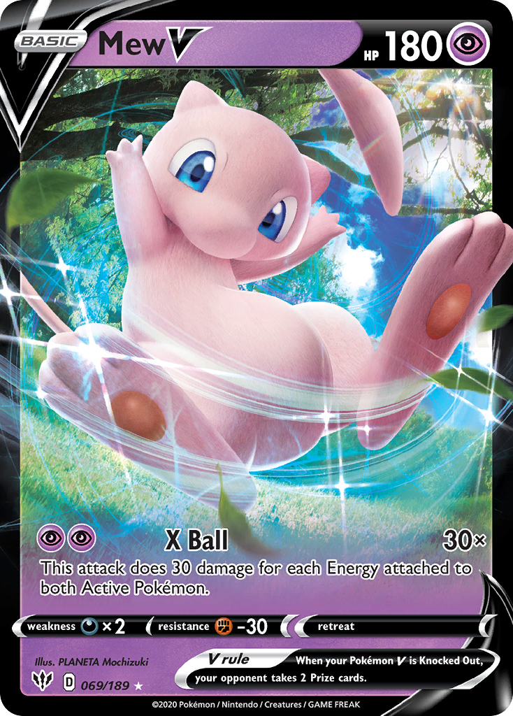 Mew V (069/189) (Jumbo Card) [Sword & Shield: Darkness Ablaze] | Mindsight Gaming