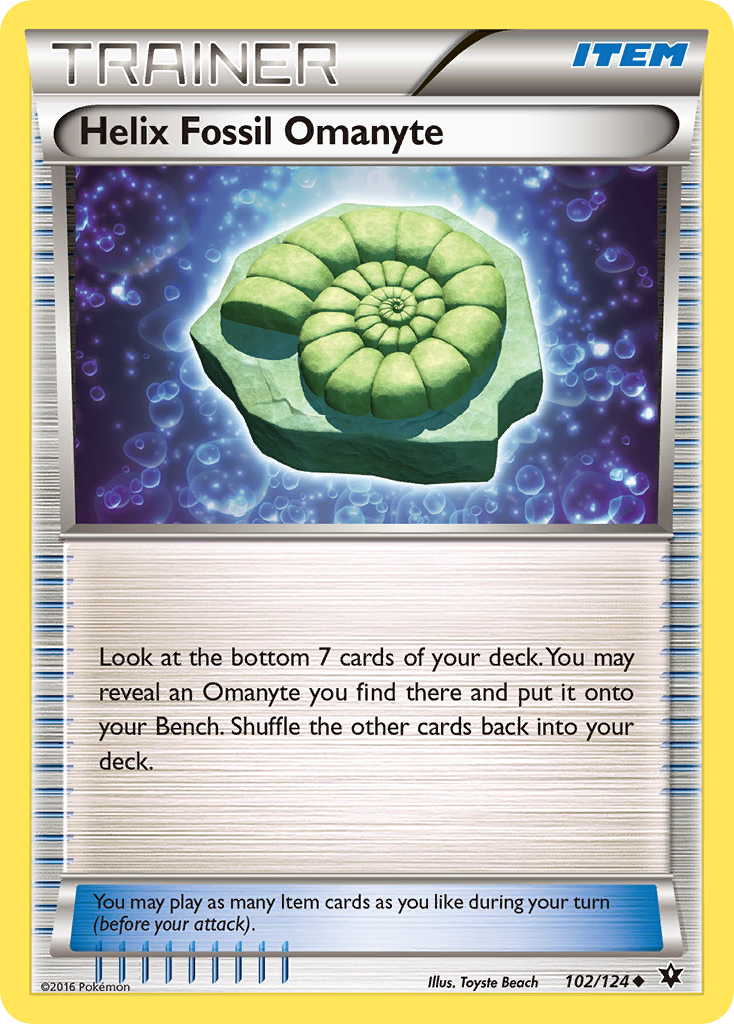 Helix Fossil Omanyte (102/124) [XY: Fates Collide] | Mindsight Gaming