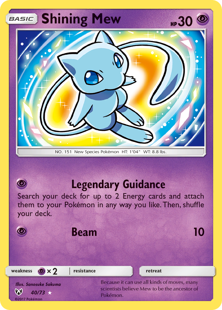 Shining Mew (40/73) [Sun & Moon: Shining Legends] | Mindsight Gaming