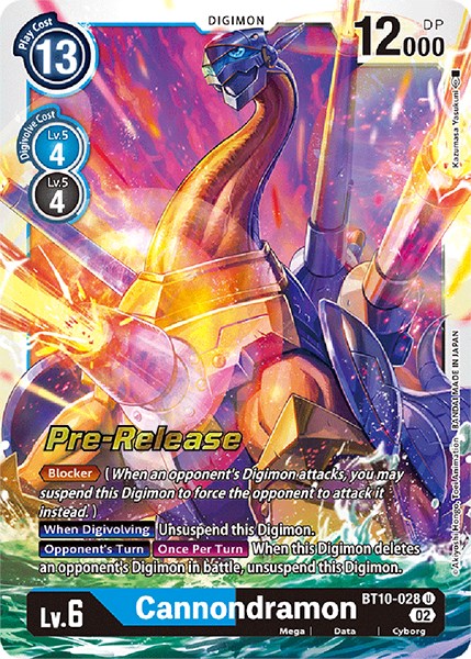 Cannondramon [BT10-028] [Xros Encounter Pre-Release Cards] | Mindsight Gaming