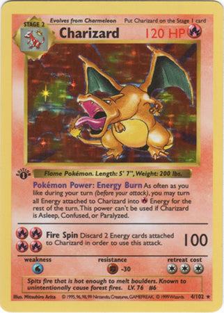 Charizard (4/102) (Shadowless) [Base Set 1st Edition] | Mindsight Gaming