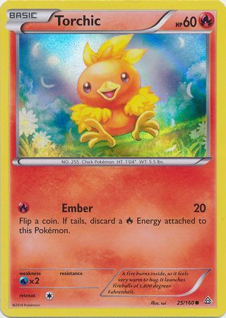 Torchic (25/160) (Sheen Holo) [XY: Primal Clash] | Mindsight Gaming