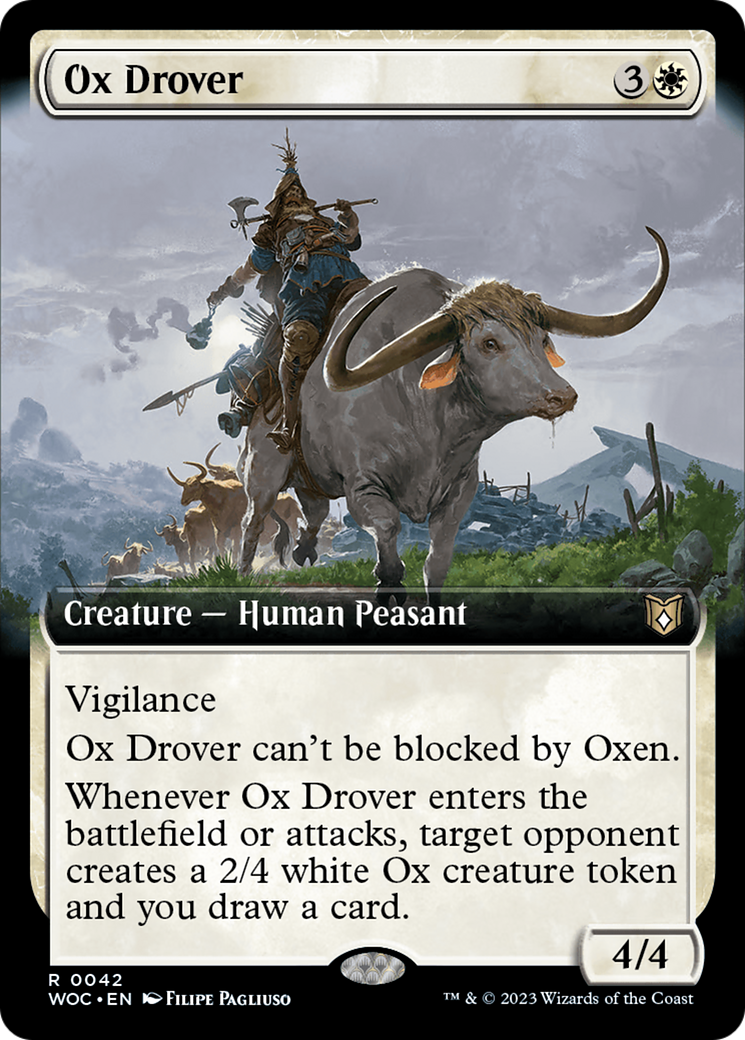 Ox Drover (Extended Art) [Wilds of Eldraine Commander] | Mindsight Gaming