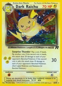 Dark Raichu (83/82) [Team Rocket Unlimited] | Mindsight Gaming