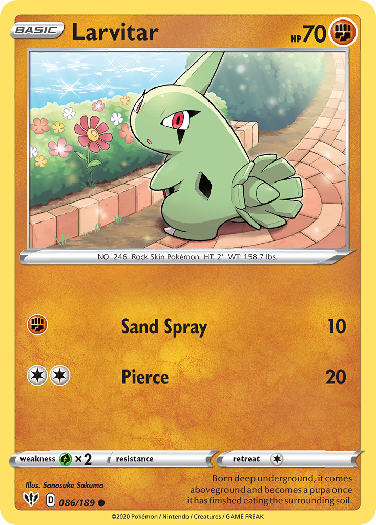 Larvitar (086/189) [Sword & Shield: Darkness Ablaze] | Mindsight Gaming