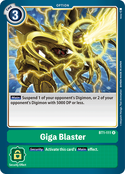 Giga Blaster [BT1-111] [Release Special Booster Ver.1.0] | Mindsight Gaming