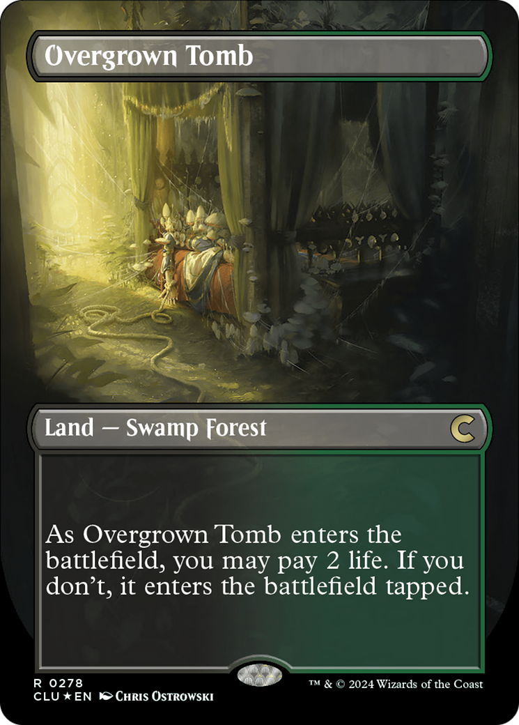 Overgrown Tomb (Borderless) [Ravnica: Clue Edition] | Mindsight Gaming